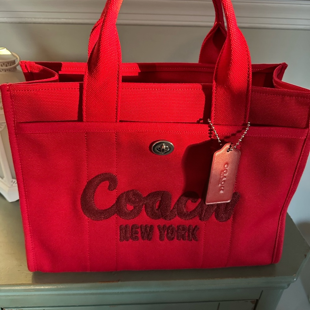 Cargo Canvas Embroidered Logo Tote Bag